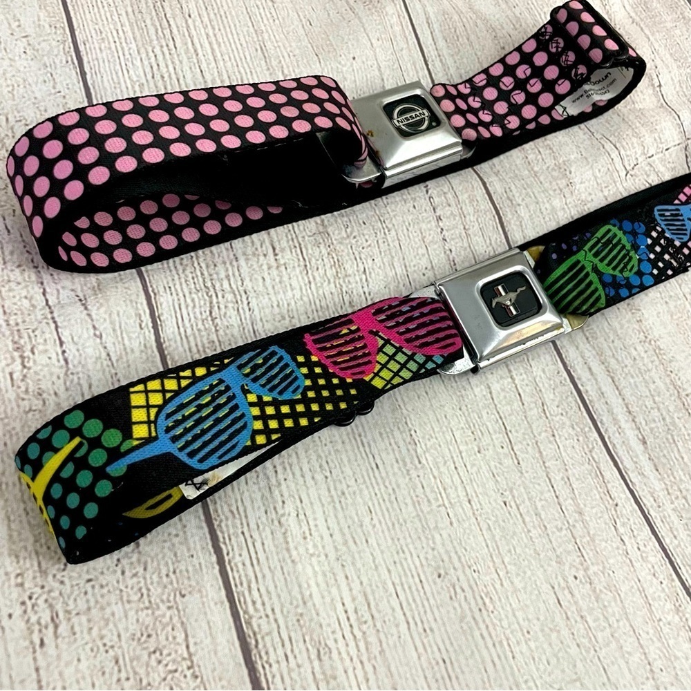 FORD MUSTANG & NISSAN Vintage Car Seat Belts By Buckle Down